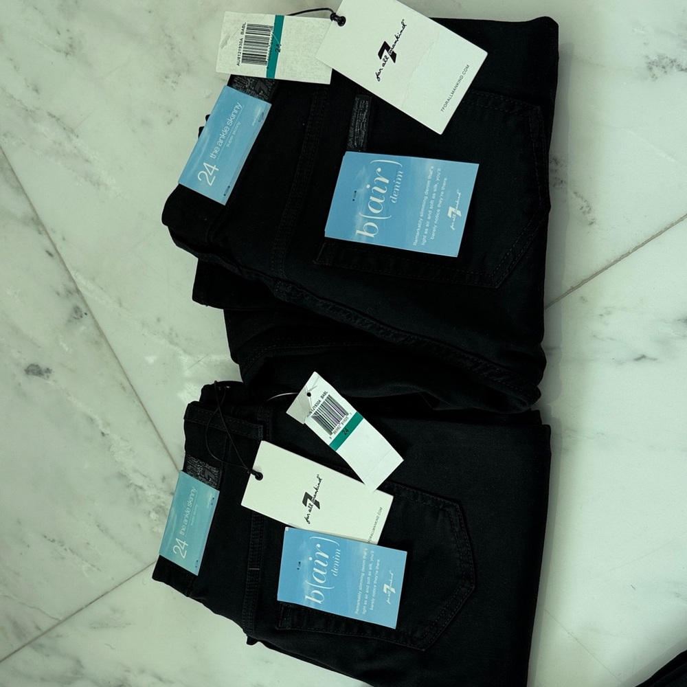7 For All Mankind Black Women's Skinny Jeans